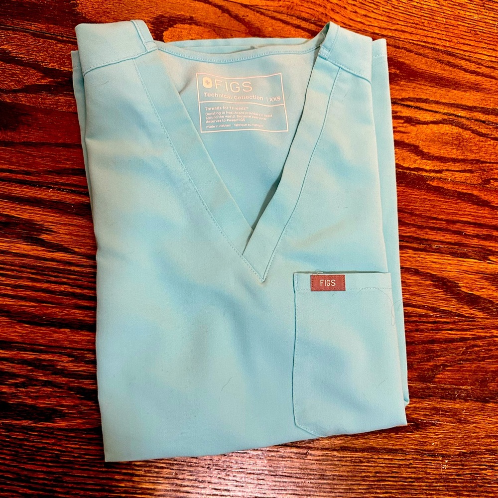 FIGS Neon Blue Catarina Top - XXS